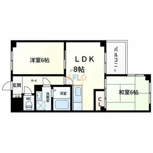 万代東マンション【3階】の間取り