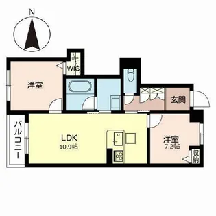 エクラシエ桃山筒井【0103号室】の間取り