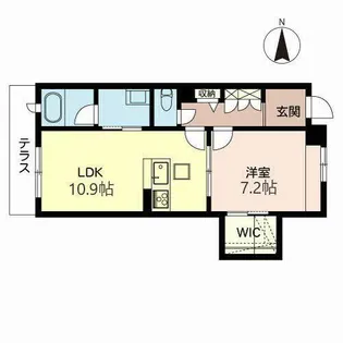 エクラシエ桃山筒井【0103号室】の間取り