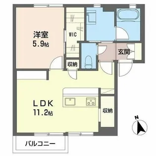 ルーラルシティーII【A201号室】の間取り