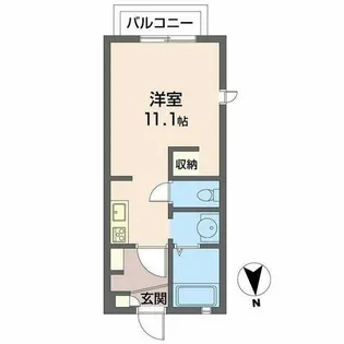 シャルマン シャンブル【0102号室】の間取り