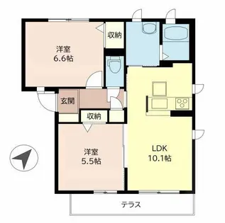 シャーメゾン誠和【0102号室】の間取り