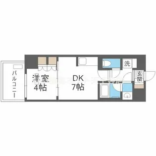 シティカレント天王寺ブロード【6階】の間取り