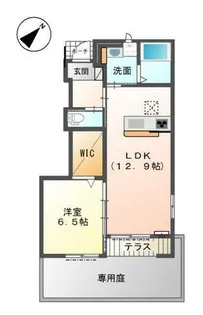 オーヴェスト・ドゥーエ【1階】の間取り