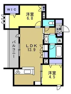 ベル アントレ西宮【4階】の間取り