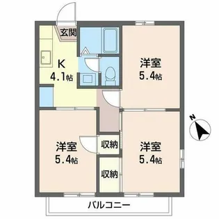 Maison de M【0203号室】の間取り