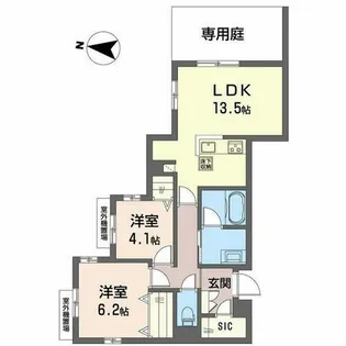 シャーメゾン 碩【0101号室】の間取り