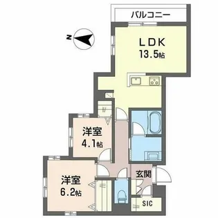 シャーメゾン 碩【0201号室】の間取り