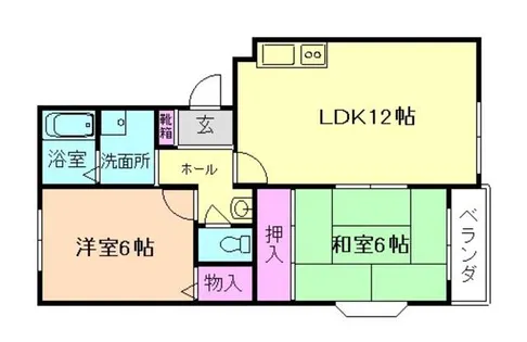 プラムキャッスル【3階】の間取り