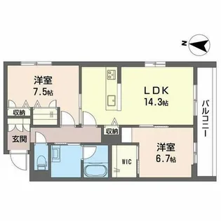 シャーメゾン 碩【0202号室】の間取り