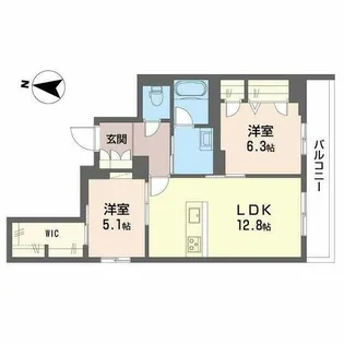 シャーメゾン 碩【0203号室】の間取り