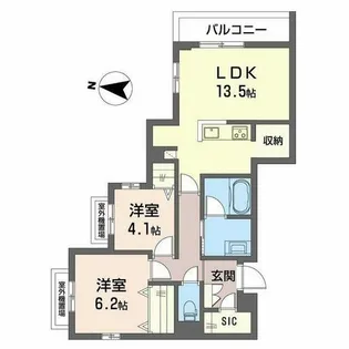 シャーメゾン 碩【0301号室】の間取り