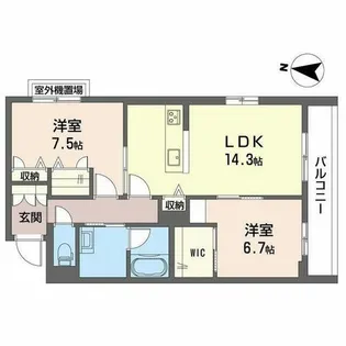 シャーメゾン 碩【0302号室】の間取り