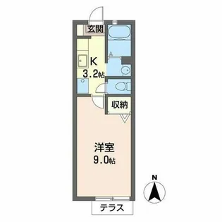 エスポワール弐番館【0103号室】の間取り
