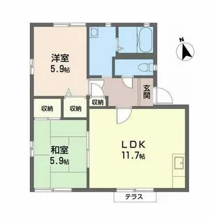 グラン・ファーム【0107号室】の間取り