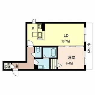 プロヌーブ楠葉朝日【0105号室】の間取り