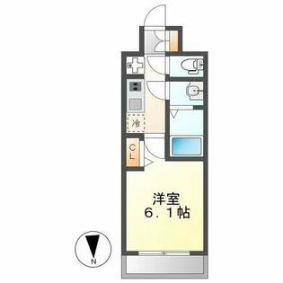 プレサンス THE MOTOYAMA【6階】の間取り