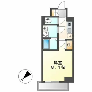エスリード名古屋東別院【906号室】の間取り