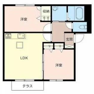 オレンジアイビー・柏原【B103号室】の間取り