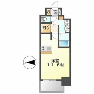 プレサンスジェネ葵【6階】の間取り