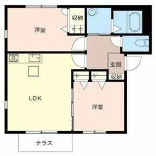 オレンジアイビー・柏原【1階】の間取り