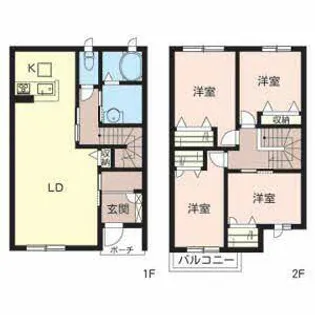 パストラル彩都 D棟【D103号室】の間取り