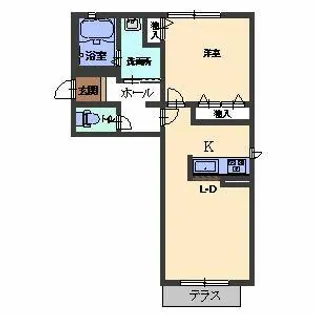 FLORA【0101号室】の間取り