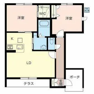 シャーメゾン桔梗【0102号室】の間取り
