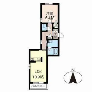 シャーメゾン太秦桂ヶ原【0201号室】の間取り