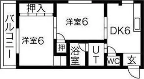 ラフィーネ三国【3階】の間取り