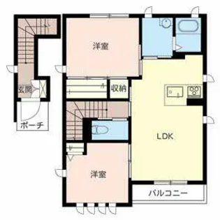 野口ハイツ峰【0201号室】の間取り