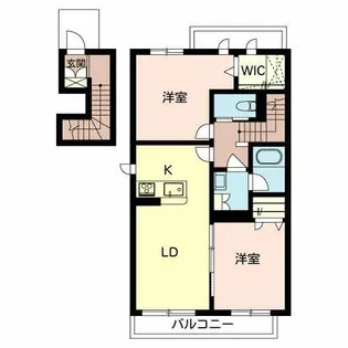 シャーメゾン明里【0203号室】の間取り
