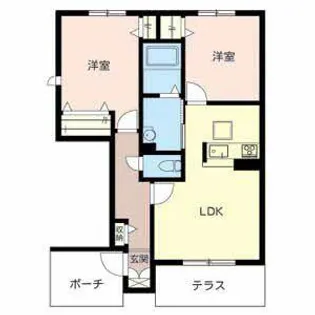 2LDKの間取り画像
