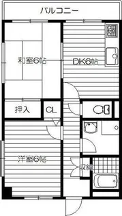 シャトー中三【3階】の間取り