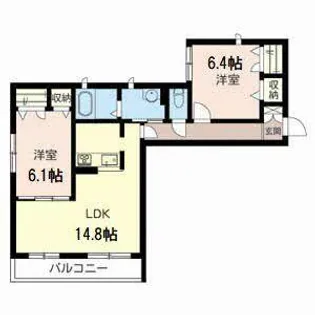 リヴァー バード【0203号室】の間取り