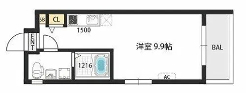 マーヴェリック堺東【5階】の間取り
