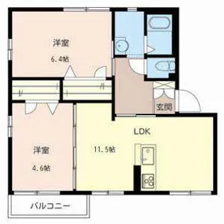 フレグランス宮西【0205号室】の間取り