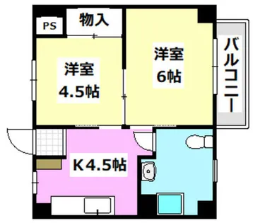 茨木グランドハイツ【601号室】の間取り