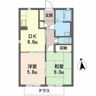 バリュージュ大久保【0102号室】の間取り
