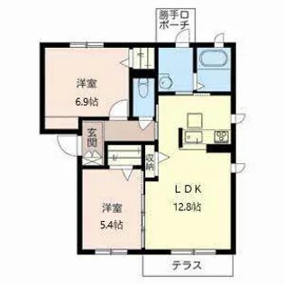 エクラシエ ガーデンIII【0102号室】の間取り