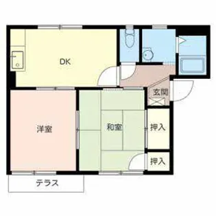 ハイツ上滝野【0103号室】の間取り