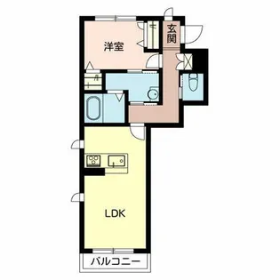 シャーメゾン ティフトングラス【0203号室】の間取り