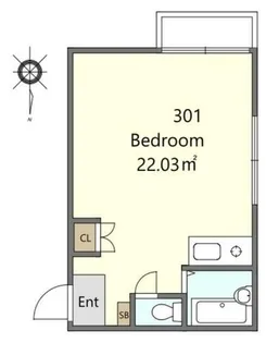 ヤバセハイツ【301号室】の間取り