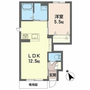 リオ【0101号室】の間取り