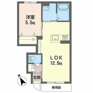 リオ【0102号室】の間取り