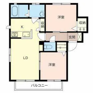 メゾン プルミエール【0201号室】の間取り