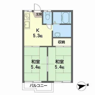 セキスイオークハイツ【0202号室】の間取り