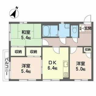 平岡ハイツ【0205号室】の間取り