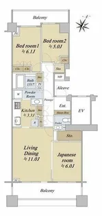 滝川グランドヒルズセンターヒル【13階】の間取り