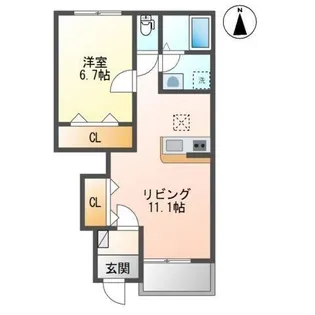 グランディオーズ アリノ【1階】の間取り